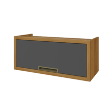 Armário Aéreo 1 Porta Basculante 80x34x32cm MDF Freijó e Grafite Turquesa Nesher