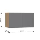 Armário Aéreo 2 Portas 80x42,5x33cm Madeira Freijó Slim Luciane