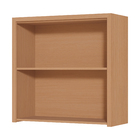 Armário Aéreo 2 Portas 80x78x32cm Madeira Carvalho e Titânio Condessa Nesher