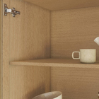 Armário Aéreo 2 Portas 80x78x32cm Madeira Carvalho Greige Condessa Nesher