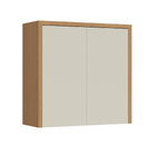 Armário Aéreo 2 Portas 80x78x32cm Madeira Carvalho Greige Condessa Nesher