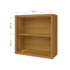 Armário Aéreo 2 Portas Basculante 80x78x32cm MDF Freijó e Grafite Turquesa Nesher