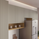 Armário Aéreo 2 Portas 80x80x32cm Madeira Carvalho Greige Simone Mendes Nesher