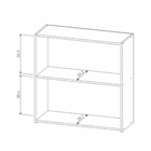 Armário Aéreo 2 Portas 80x80x32cm Madeira Carvalho Greige Simone Mendes Nesher