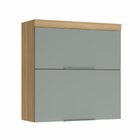 Armário Aéreo 2 Portas 80x82x32cm Madeira Verde Marquesa Nesher