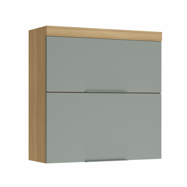 Armário Aéreo 2 Portas 80x82x32cm Madeira Verde Marquesa Nesher