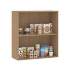 Armário Aéreo 2 Portas 80x85x33cm Madeira Freijó Slim Luciane