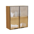 Armário Aéreo 2 Portas 80x85x33cm Madeira Freijó Slim Luciane