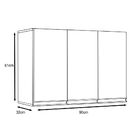 Armário Aéreo 90cm 3 Portas Karen Malbec/avelã L22 - Peternel