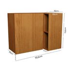 Armário Aéreo 92,5cm 1 Porta Canto Cozinha Milão Freijó Rocks