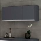 Armário Aéreo Andréia 3 Portas 120 Cm Cinza Ajl Móveis