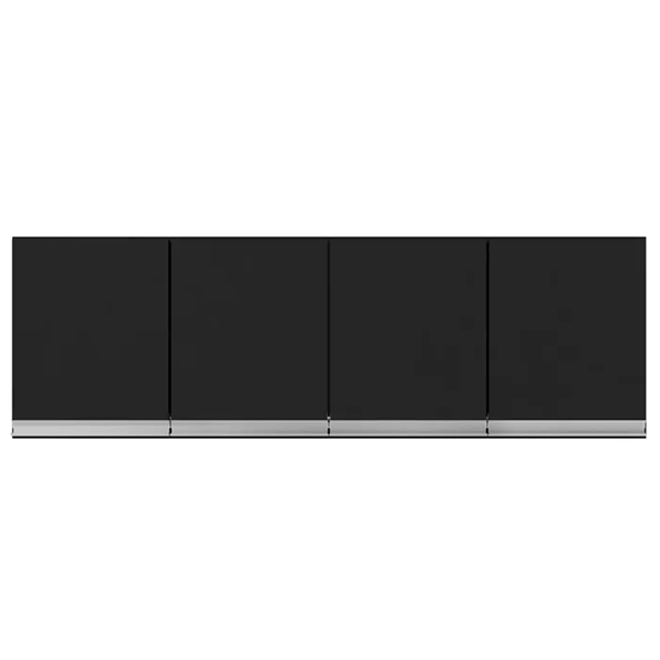 Armário Aéreo Andréia 4 Portas 160 Cm Preto Ajl Móveis