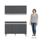 Armário Aéreo Andréia E Balcão Gabinete Para Pia Com Tampo Ma