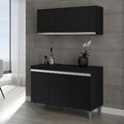 Armário Aéreo Andréia E Balcão Gabinete Sem Tampo Manu 120cm