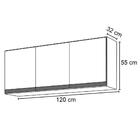 Armário Aéreo Andréia E Balcão Gabinete Sem Tampo Manu 120cm