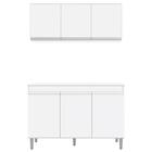 Armário Aéreo Andréia E Balcão Gabinete Sem Tampo Manu 120cm