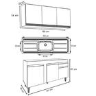 Armário Aéreo Argélia E Balcão Gabinete Com Pia Inox 150cm Da