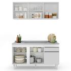 Armário Aéreo Argélia E Balcão Gabinete Com Pia Inox 150cm Da