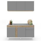 Armário Aéreo Argélia E Balcão Gabinete Com Pia Inox 150cm Da