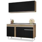 Armário Aéreo Argélia E Balcão Gabinete Com Pia Inox 150cm Da