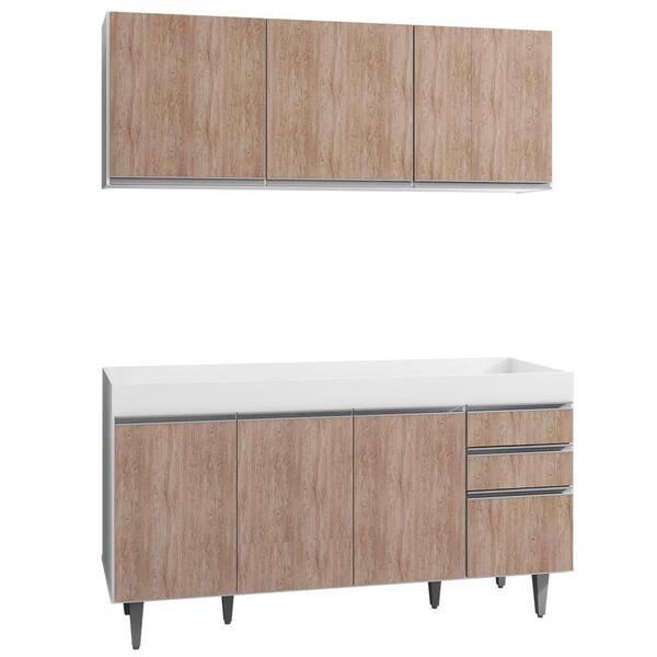 Armário Aéreo Argélia E Balcão Gabinete De Pia Marrocos 150cm