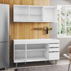 Armário Aéreo Argélia E Balcão Gabinete De Pia Sem Tampo Marr