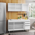 Armário Aéreo Argélia E Balcão Gabinete Para Pia 150cm Com Ta