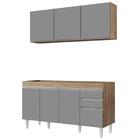 Armário Aéreo Argélia E Balcão Gabinete Para Pia 150cm Sem Ta