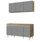 Armário Aéreo Argélia E Balcão Gabinete Para Pia 150cm Sem Ta