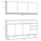 Armário Aéreo Argélia E Balcão Gabinete Para Pia 150cm Sem Ta