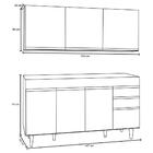 Armário Aéreo Argélia E Balcão Gabinete Para Pia 150cm Sem Ta