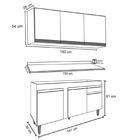 Armário Aéreo Argélia E Balcão Gabinete Para Pia Com Tampo 15