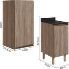 Armario Aereo Balcao 1 Porta 40cm Mdf Kali Nicioli