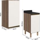 Armario Aereo Balcao 1 Porta 40cm Mdf Kali Nicioli