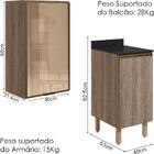 Armario Aereo Balcao 1p Vidro 40cm Mdf Kali Nicioli