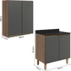 Armario Aereo Balcao 2 Portas 60cm Mdf Kali Nicioli