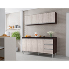 Armário Aéreo Balcão Com Tampo 150 Cm Andréia Castanho Avelã