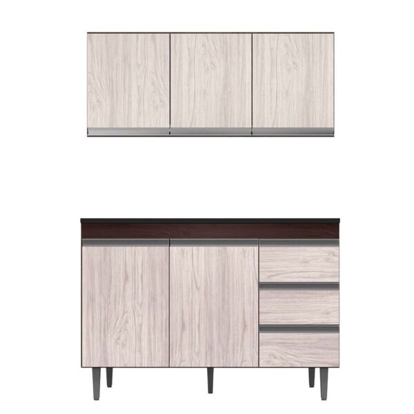 Armário Aéreo Balcão Sem Tampo 120 Cm Andréia Castanho Avelã