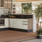 Armario Aereo Balcao Tampo 120cm MDF Kali Nicioli