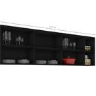 Armario Aereo Bangladesh Preto 7 Portas Brienza Movelaria