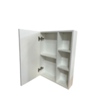 Armário Aéreo Banheiro 1 Porta Com Espelho E 2 Nichos Mdf Pla