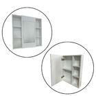 Armário Aéreo Banheiro 1 Porta Com Espelho E 2 Nichos Mdf Pla