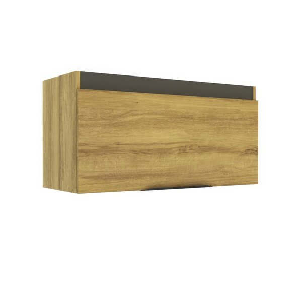 Armário Aéreo Basculante 80cm Com 1 Porta 2302 Mel/grafite