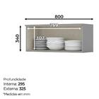 Armário Aéreo Basculante Americana 80cm - Móveis Henn