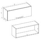 Armário Aéreo Basculante Loá 80cm - Nicioli