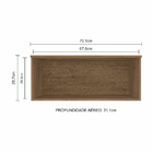 Armário Aéreo Bella Refrigerador 1 Porta Carvalho - Moveis Ar