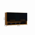 Armário Aéreo Beta Arte Móveis Freijó/grafite