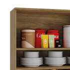 Armário Aéreo Botanic Com Tela 2 Pt Nogueira 120 Cm