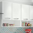 Armário Aéreo Branco 1,20m Com Nichos Para Cozinhas