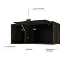 Armário Aéreo C/nicho E Porta Basculante 35x80x35cm